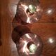 2 copper spice pots