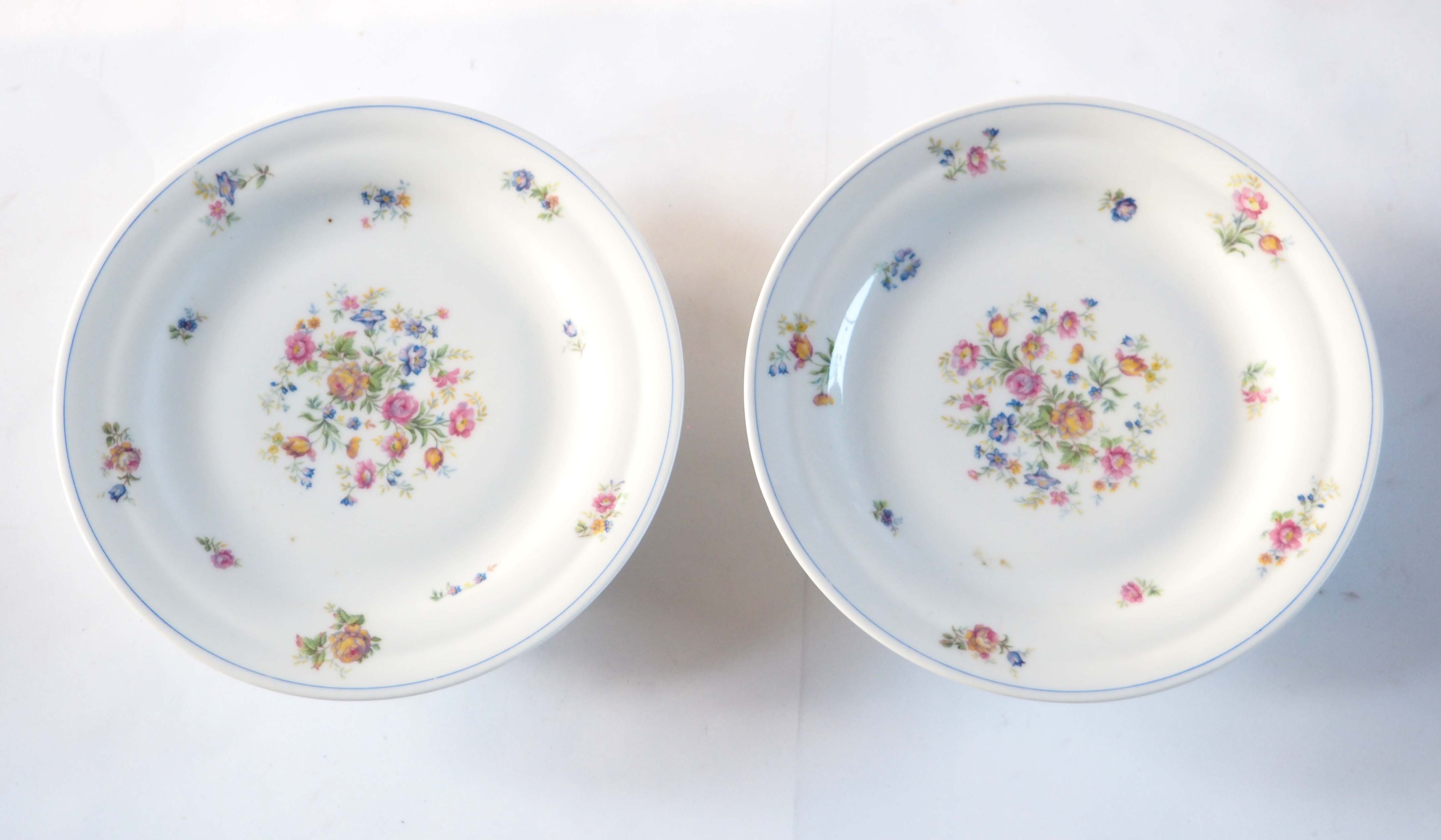 Flowered porcelain compotier