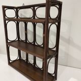Rattan wall shelf