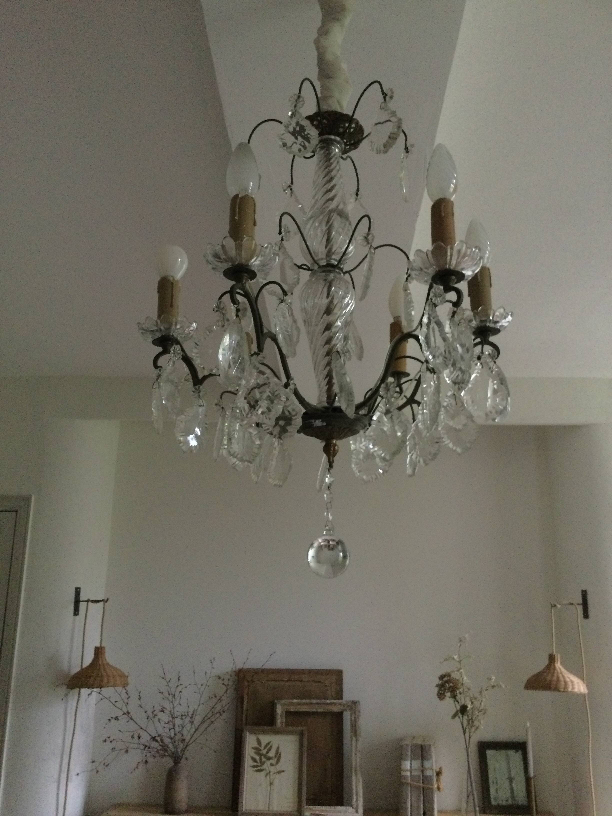 Antique chandelier with tassels