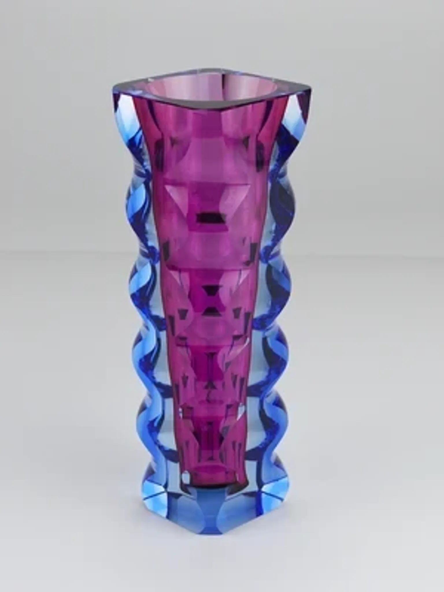 Oldrich Lipsky art glass studio vase, Atelier Exbor, Czechoslovakia, 1960s