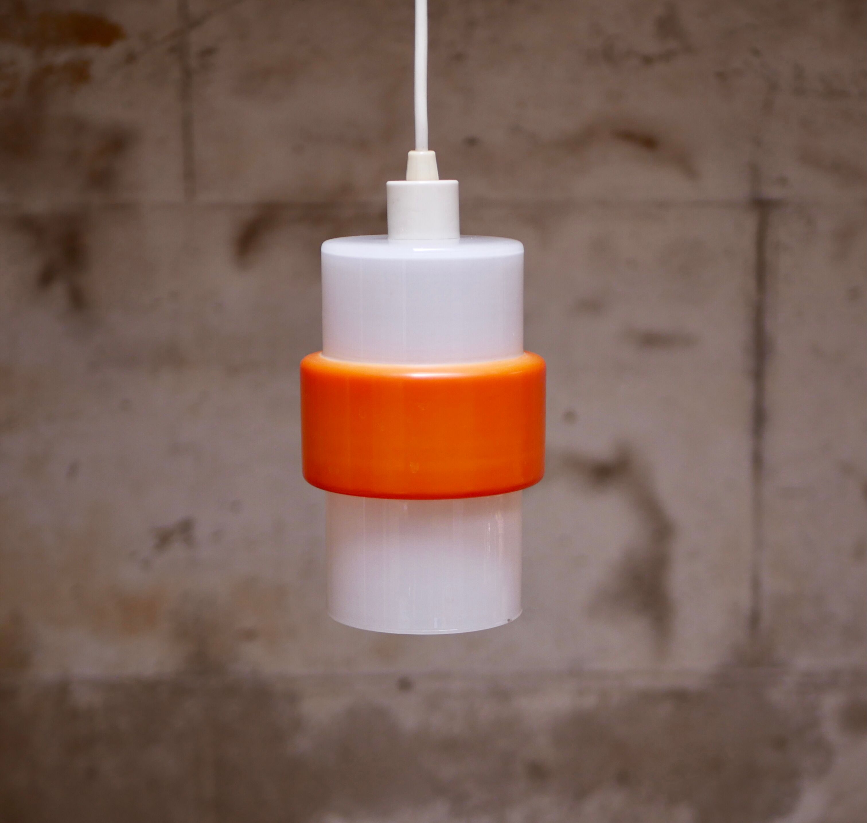 Vintage opaline pendant lamp