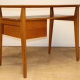 Bureau vintage de Roger Landault en chêne, 1950