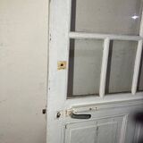 Old glass door style canopy white workshop
