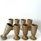 Set of eight mazagrans, stoneware, 1970s