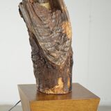 Organic wooden table lamp