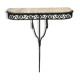 Wrought iron and marble console