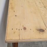 Old rustic farm table 2 drawers 1900s - 1m62