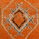 Beige & Orange Vintage Runner Rug, 83x383Cm