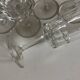 Set of 9 champagne flutes with flat sides in crystal sounding 1960