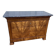 Louis-Philippe commode in burr walnut, Saint-Anne grey marble, mid-century