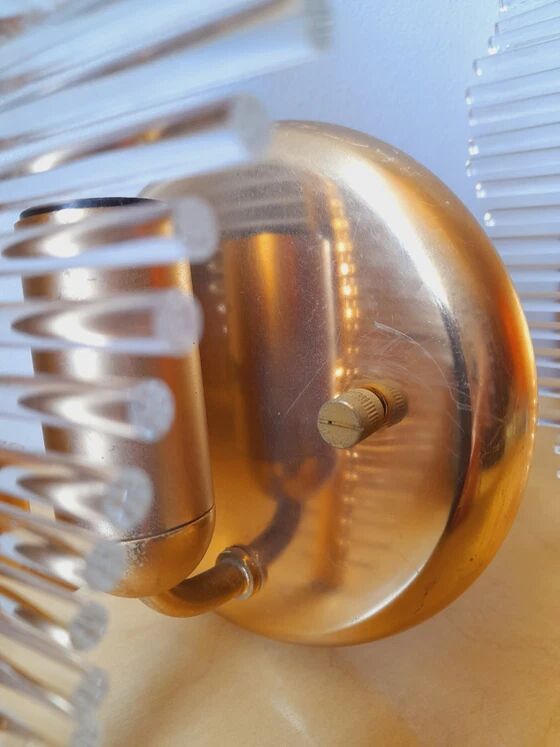 Pair of Leaf Wall Sconces in Murano Glass, Gaetano Sciolari for Venini