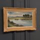 Oil on panel representing a pond 20th century