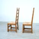 Ensemble de six chaises de salle à manger françaises à dossier haut