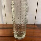 Cylindrical glass vase
