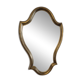 Miroir vintage de style Louis XV / Rocaille – Cadre en bois doré