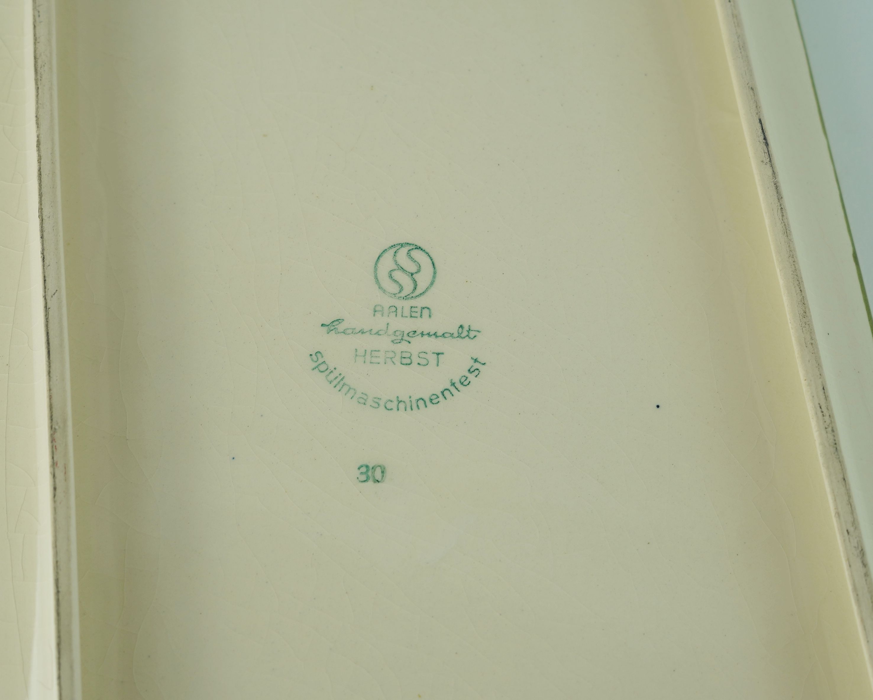 mid century ceramic CAKE PLATTER stutzel sachs aalen autumn decor
