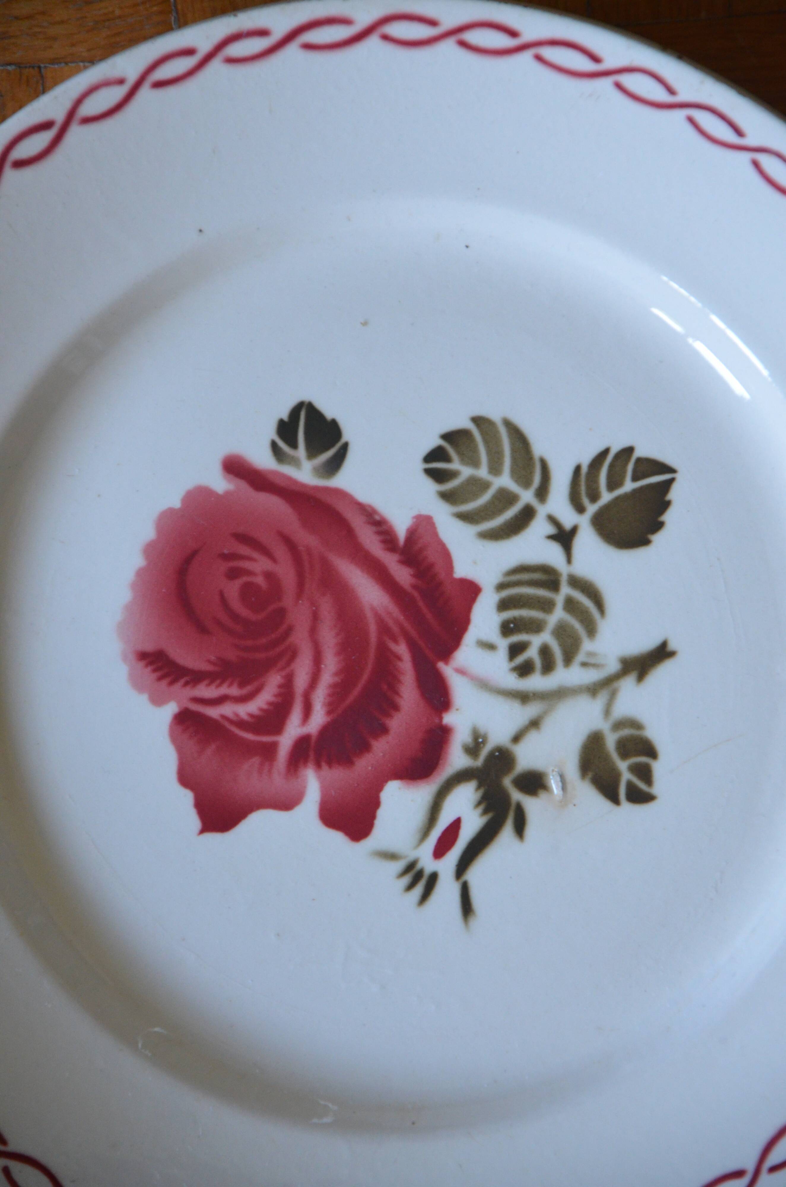 Lot of 4 plates Badonviller, Germaine