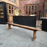 Large solid elm farmhouse bench