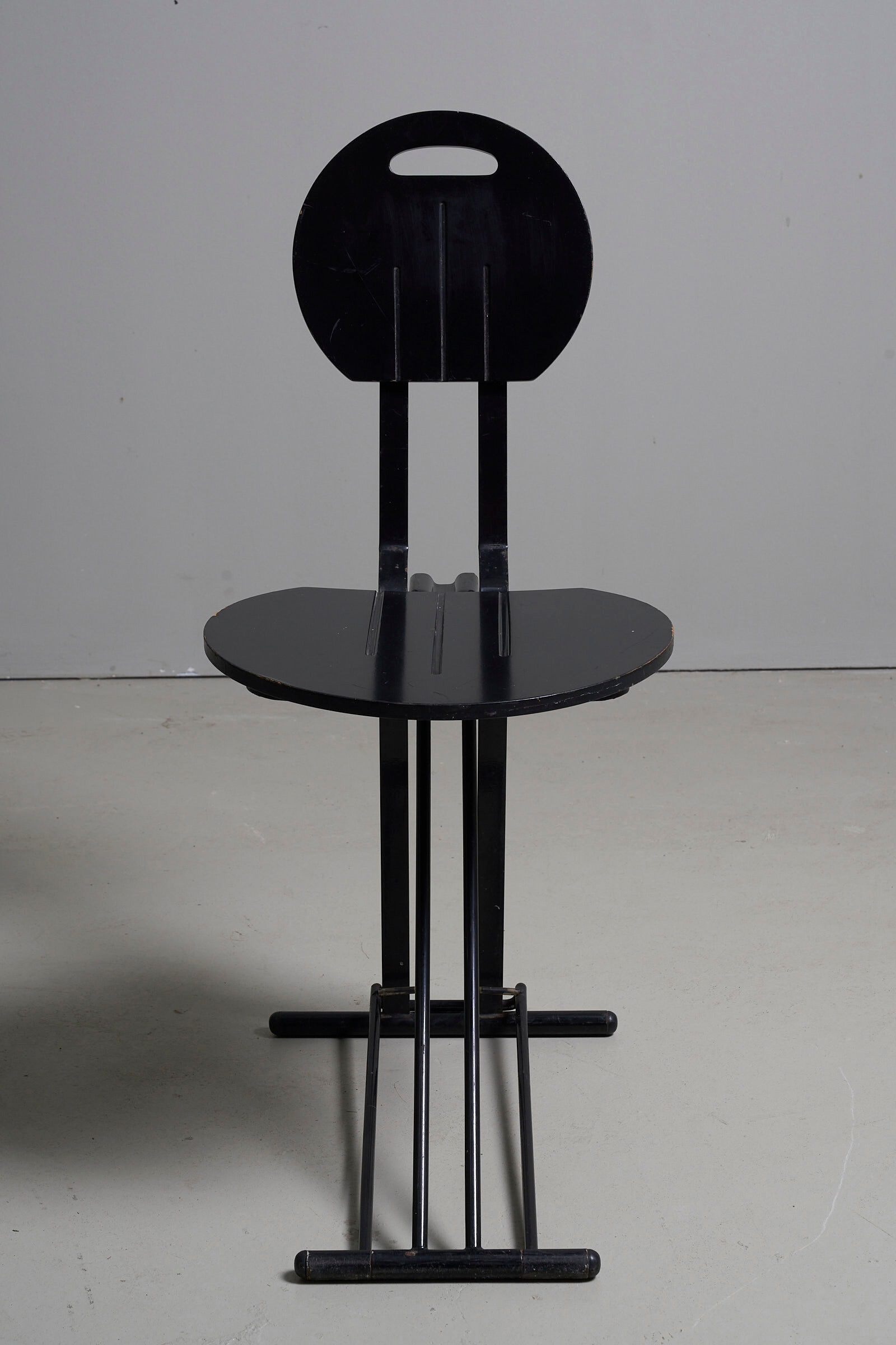 Set of 4 Italian folding chairs from the 1980s