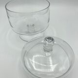 Glass candy box on foot