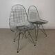 Chaises filaires chromées vintage – Lot de 4