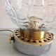 Structured glass globe lamp and metal-brass/ vintage 60s and 70s base