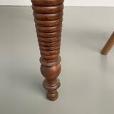 Walnut and pine drapery farmhouse table