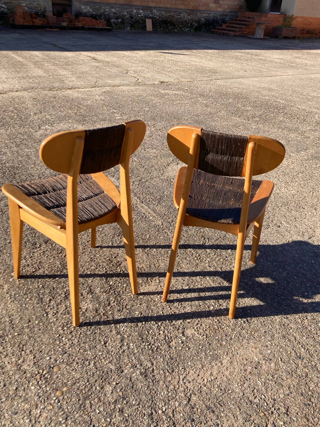 Pair of Roger Landault chairs for Sentou