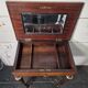 Napoleon III hairdresser in walnut and brass marquetry from the 19th century.