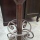 Tabouret d’atelier ancien bois et fer forgé – H 82 cm