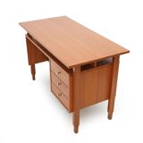 Teak desk with drawers, 1960s