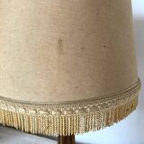 Art deco wooden lamp with photo holder