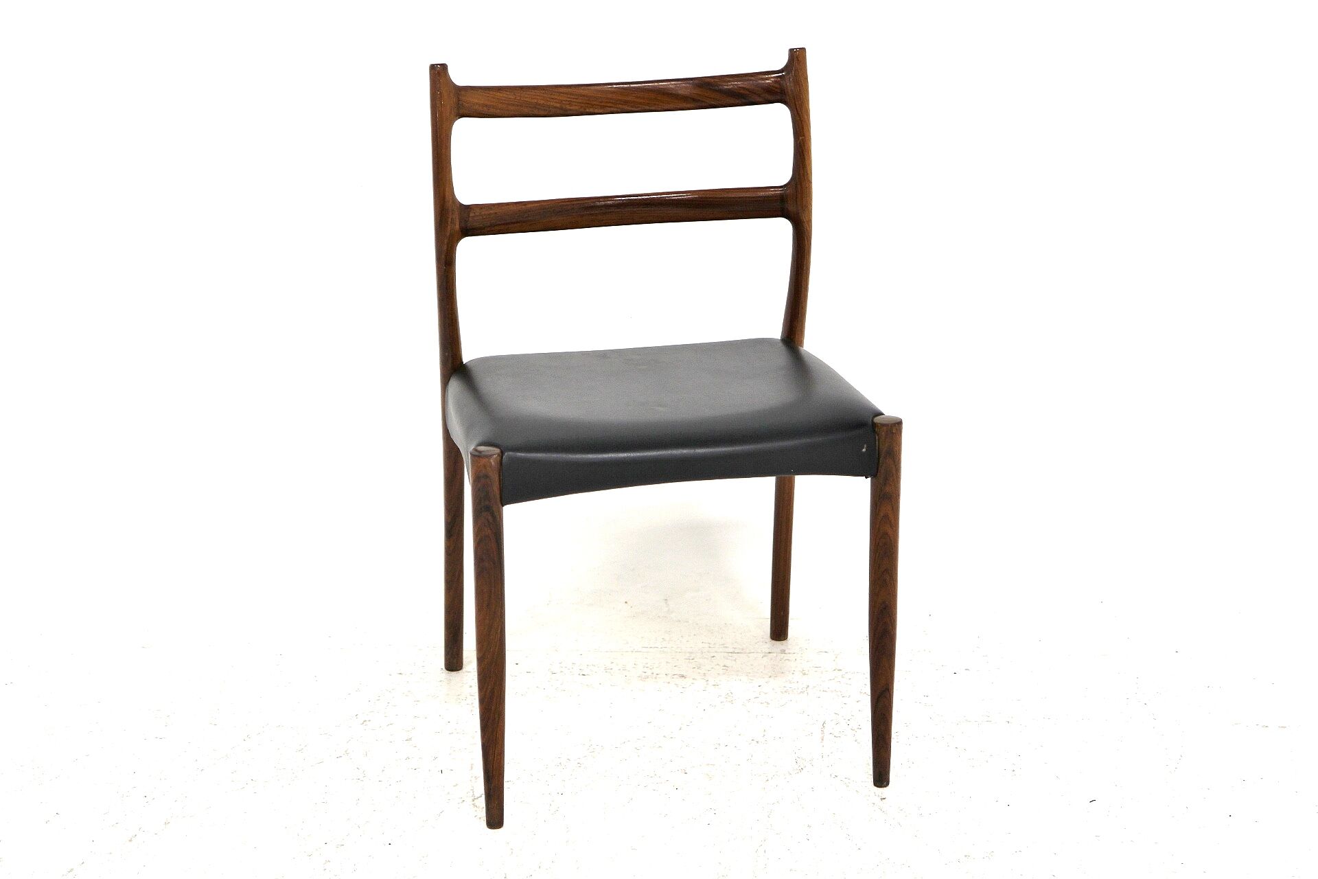 Leather and rosewood chair, Søren Ladefoged, SL Møbler, Denmark, 1960