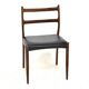 Leather and rosewood chair, Søren Ladefoged, SL Møbler, Denmark, 1960