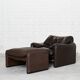 Leather Maralunga Lounge Chair and Ottoman by Vico Magistretti for Cassina
