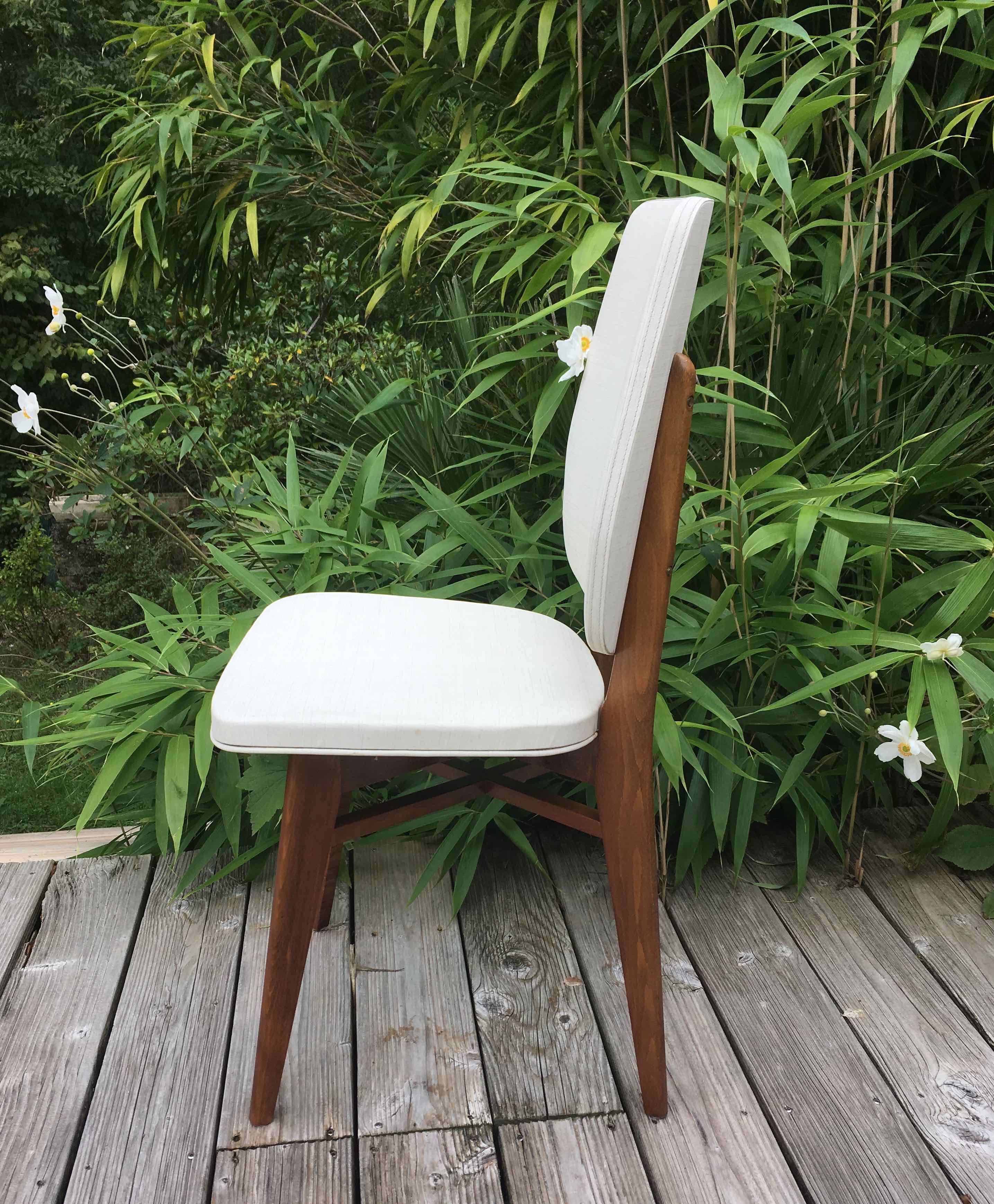 4 chaises en teck design 1960