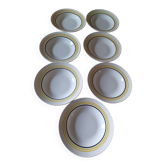 Lot de 7 assiettes creuses Moulins des loups