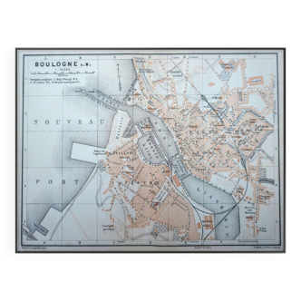 Printed in 1902, Map of Boulogne-sur-Mer, Pas-de-Calais.