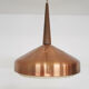 Sandinavian modern copper and wood pendant light, 1960's