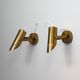 Pair of Adjustable Mid-Century Italian Brass Wall Sconces, 1970s
