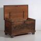 Antique folk art pine chest – Central Europe (c. 1900–1920)