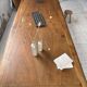 Solid walnut farmhouse castle table 1900 XXL