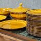 vintage ceramic tableware in yellow – Faience from Haute Provence