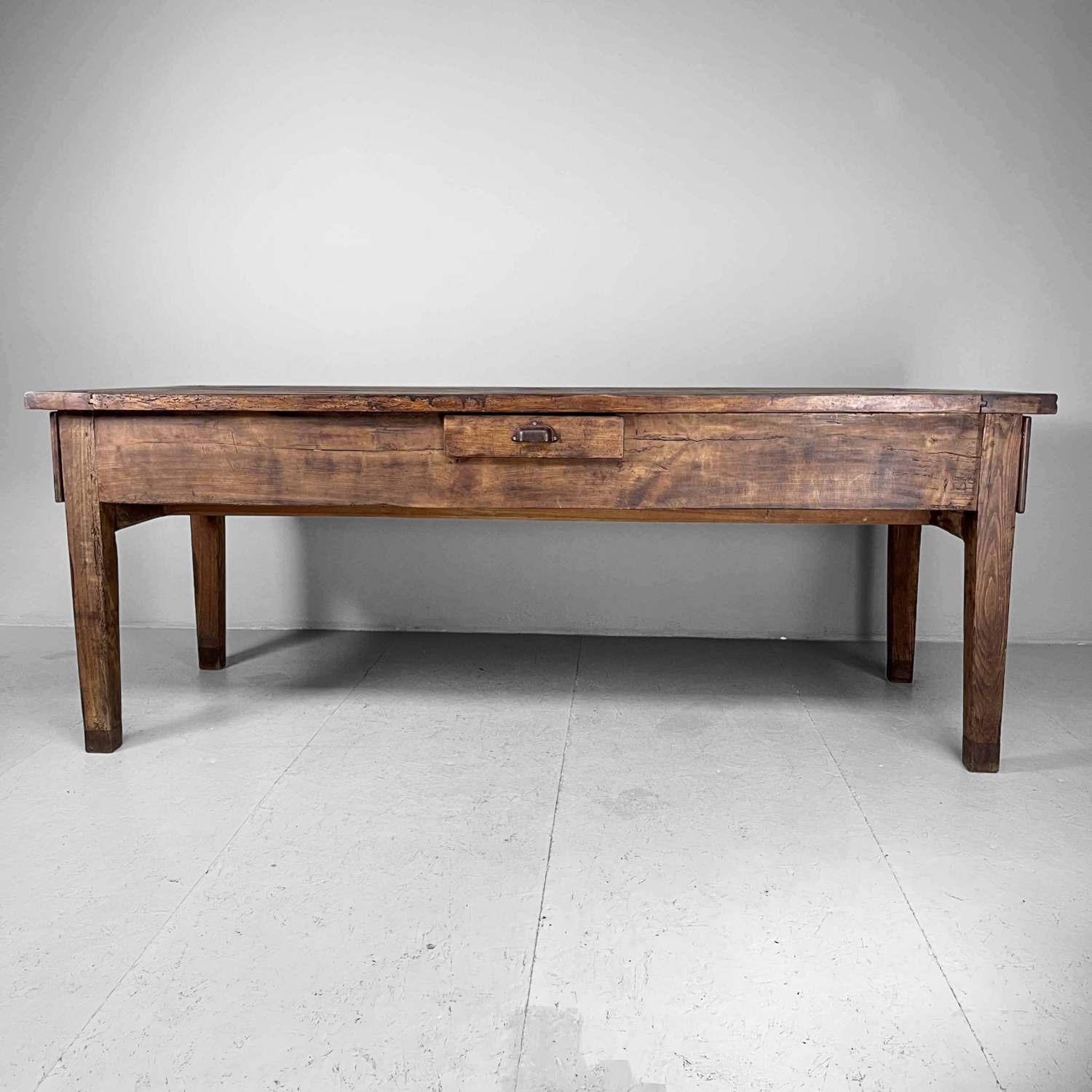 Ancient wooden monastery table, France