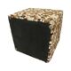 Vintage Square Pouf Goat Leather Patchwork Mosaic Pattern