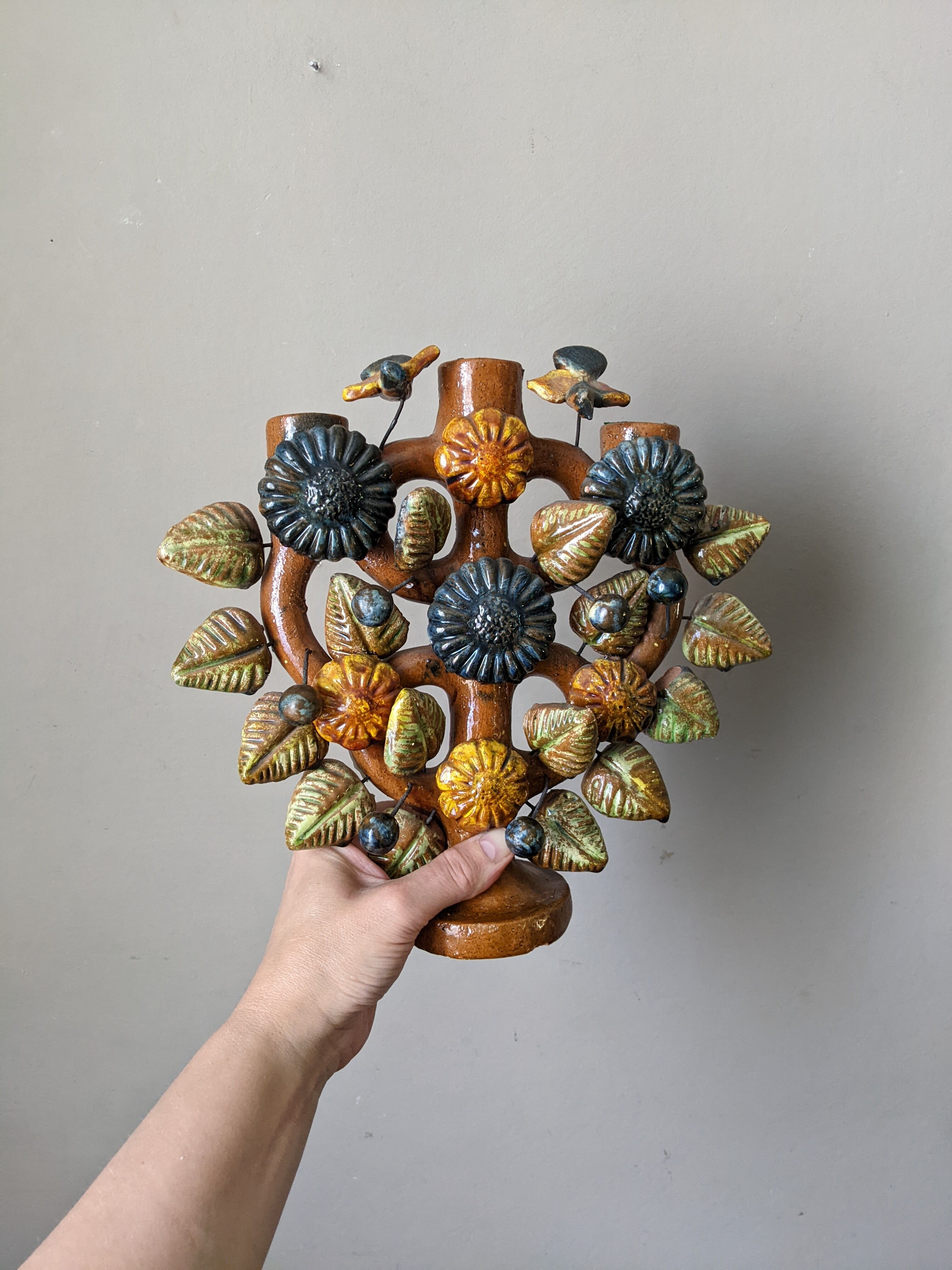 Chandelier tree of life Mexico handcrafted ethnic decoration