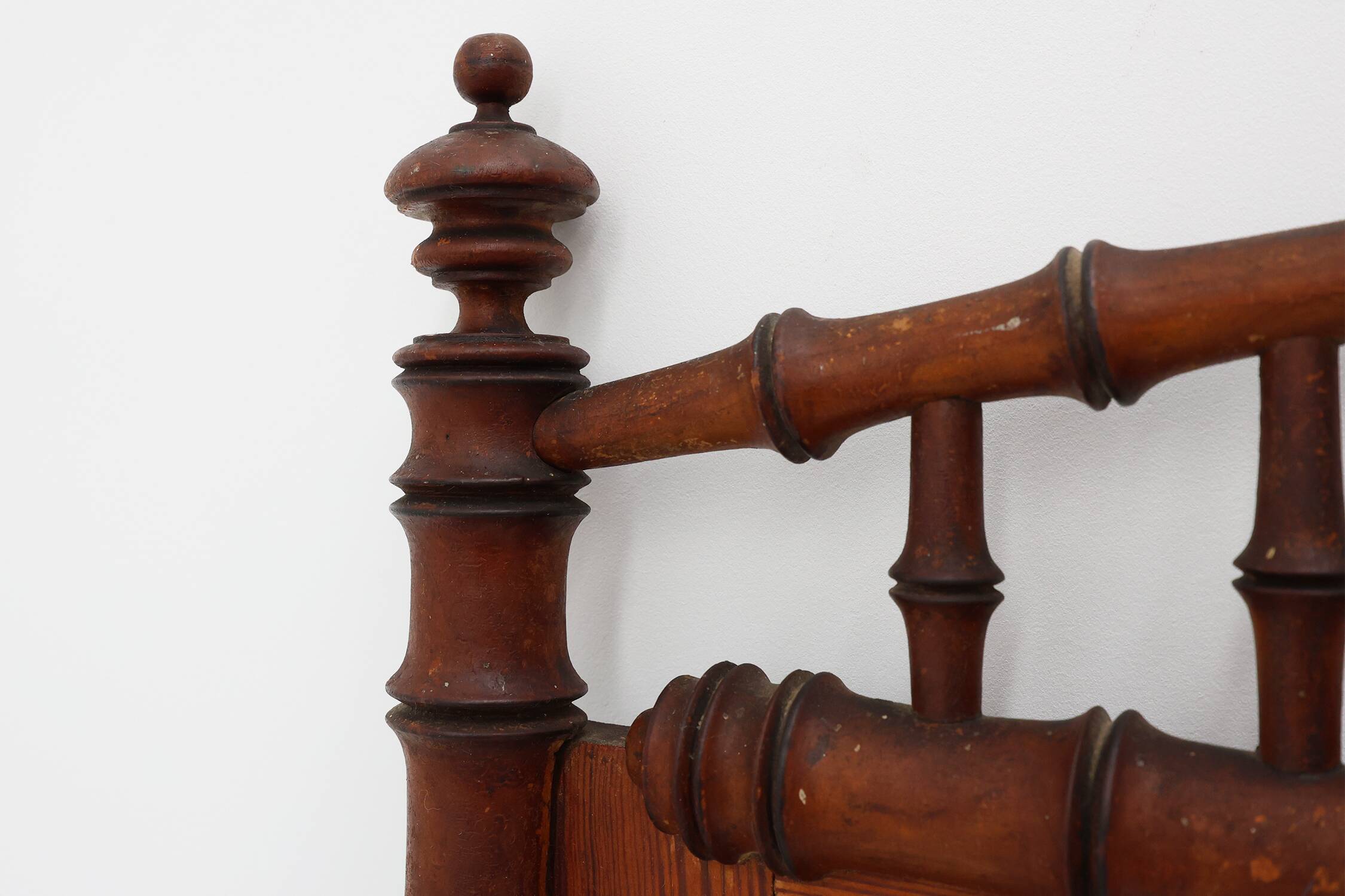 Antique 19th century faux bamboo mirror in wood, France