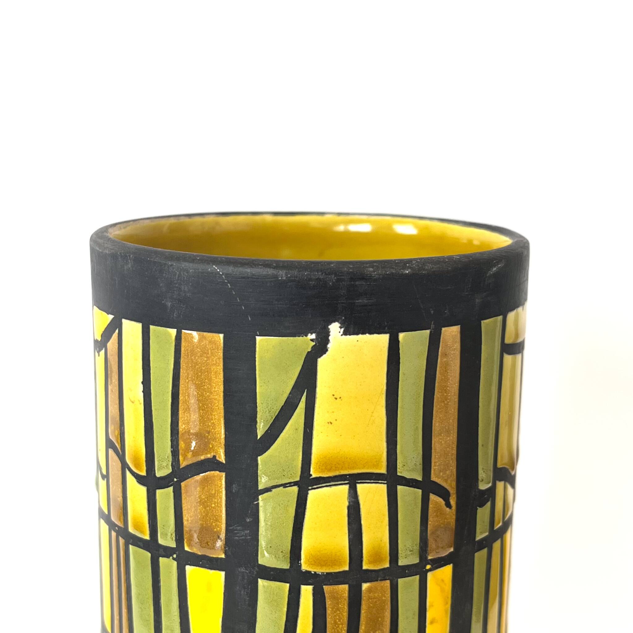 Alvino Bagni roll vase for Raymor – Italian glazed ceramic - MCM