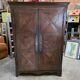 Antique solid oak wardrobe – late 18th / early 19th century – rustic